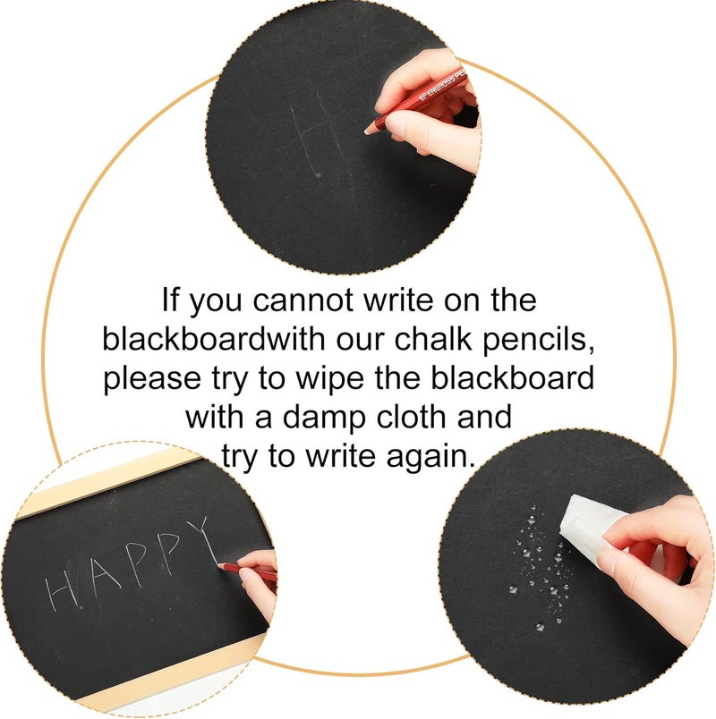 Eersida 12 Pcs Wooden Chalk Pencils with Sharpener and Kraft Paper Pen Container Chalkboard Pencils Real Slate Colored Chalk Art for Chalkboard Drawing Writing Board, Assorted Colors - Image 5